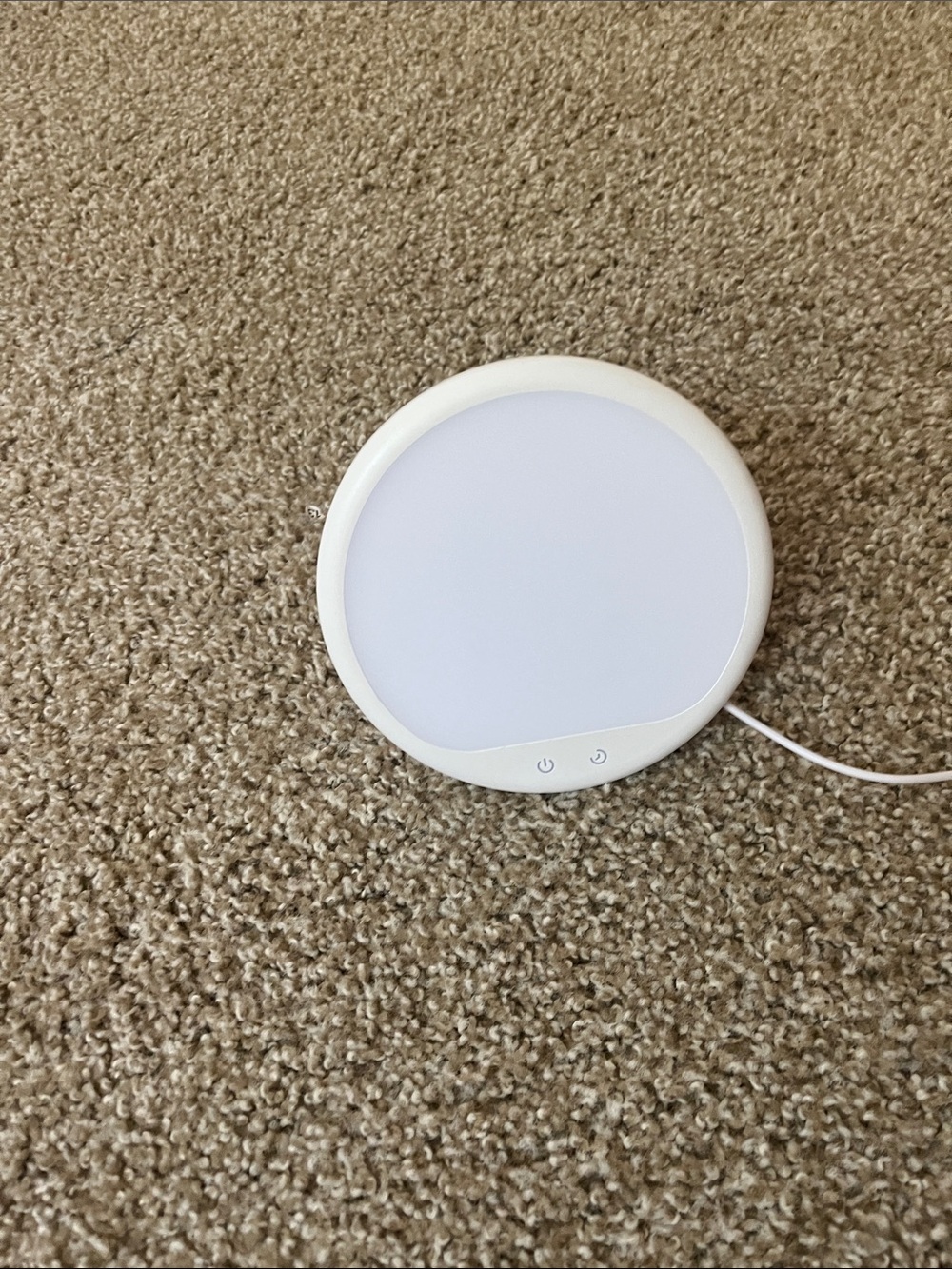 White Portable LED Wake-Up Light Alarm Lamp